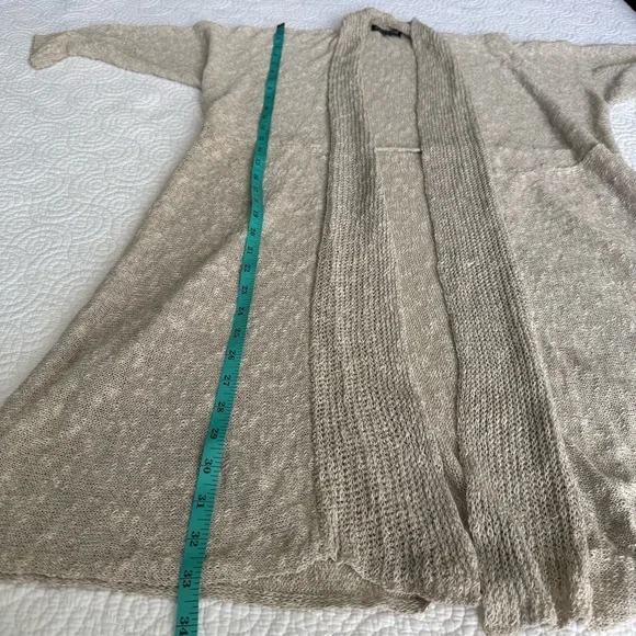 Eileen Fisher Black and Cream Textured Knit Top Linen/Cotton blend Large - Picture 7 of 10